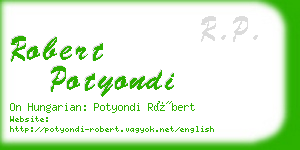 robert potyondi business card